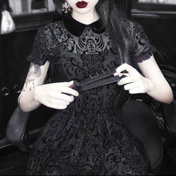 Midnight Doll Gothic Dress - Shadow Threadz Crypt