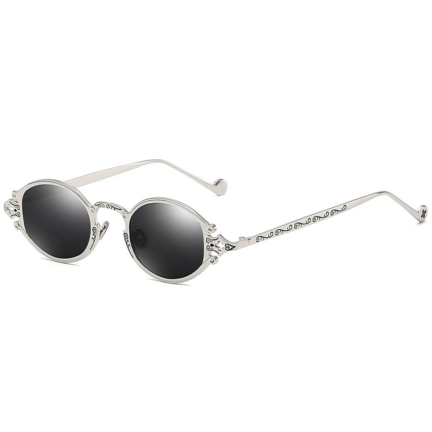 Cursed Gear Oval Frame Sunglasses - Shadow Threadz Crypt