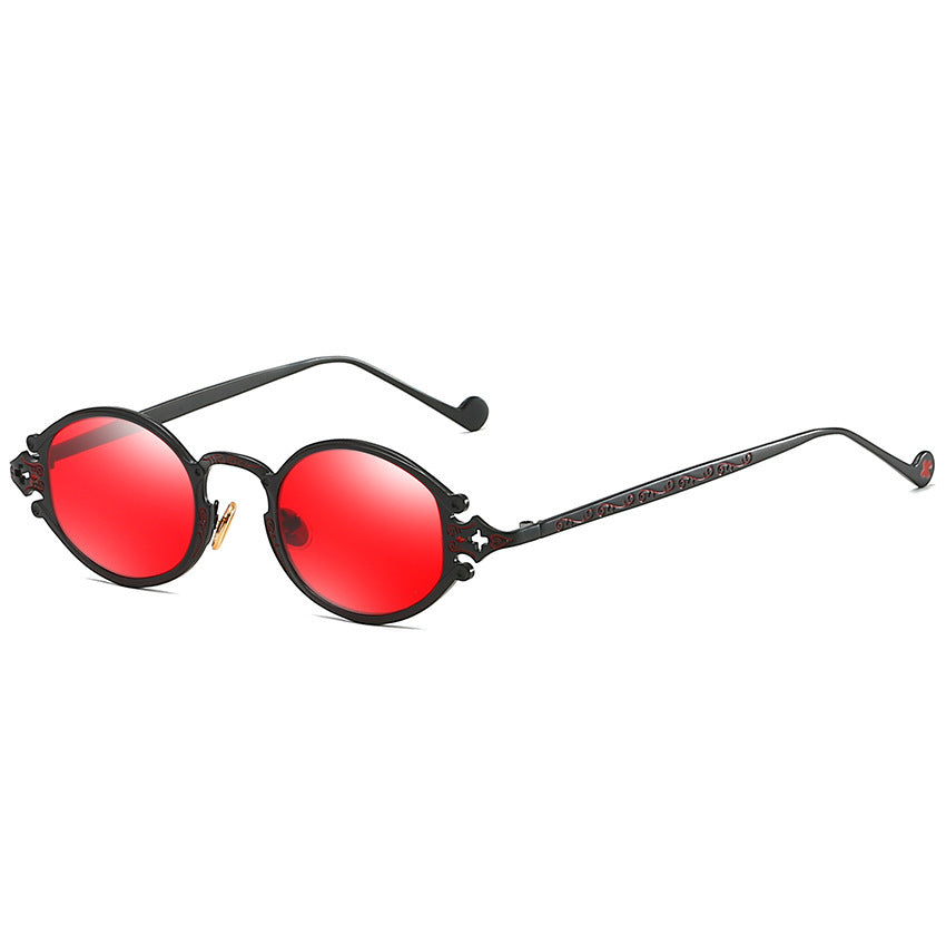 Cursed Gear Oval Frame Sunglasses - Shadow Threadz Crypt