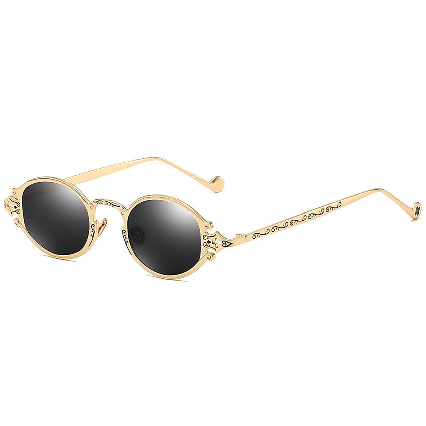 Cursed Gear Oval Frame Sunglasses - Shadow Threadz Crypt