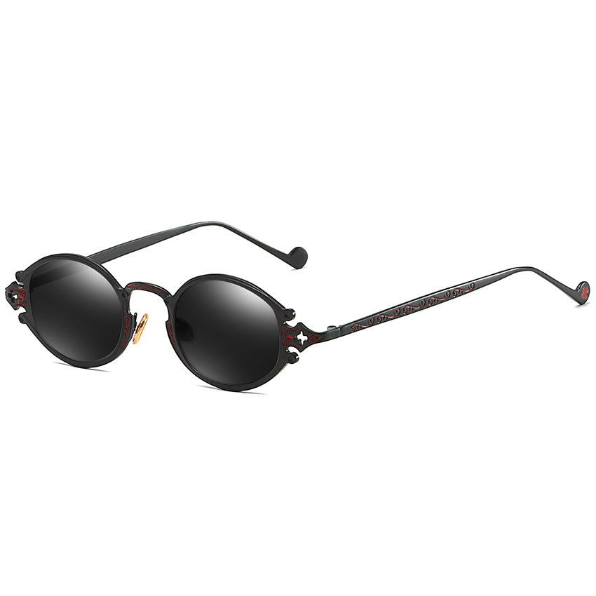 Cursed Gear Oval Frame Sunglasses - Shadow Threadz Crypt