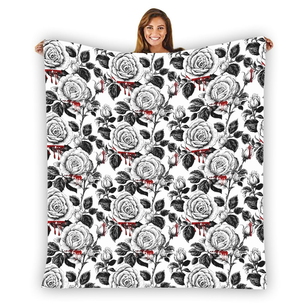 Love in Vein Flannel Blanket - Shadow Threadz Crypt