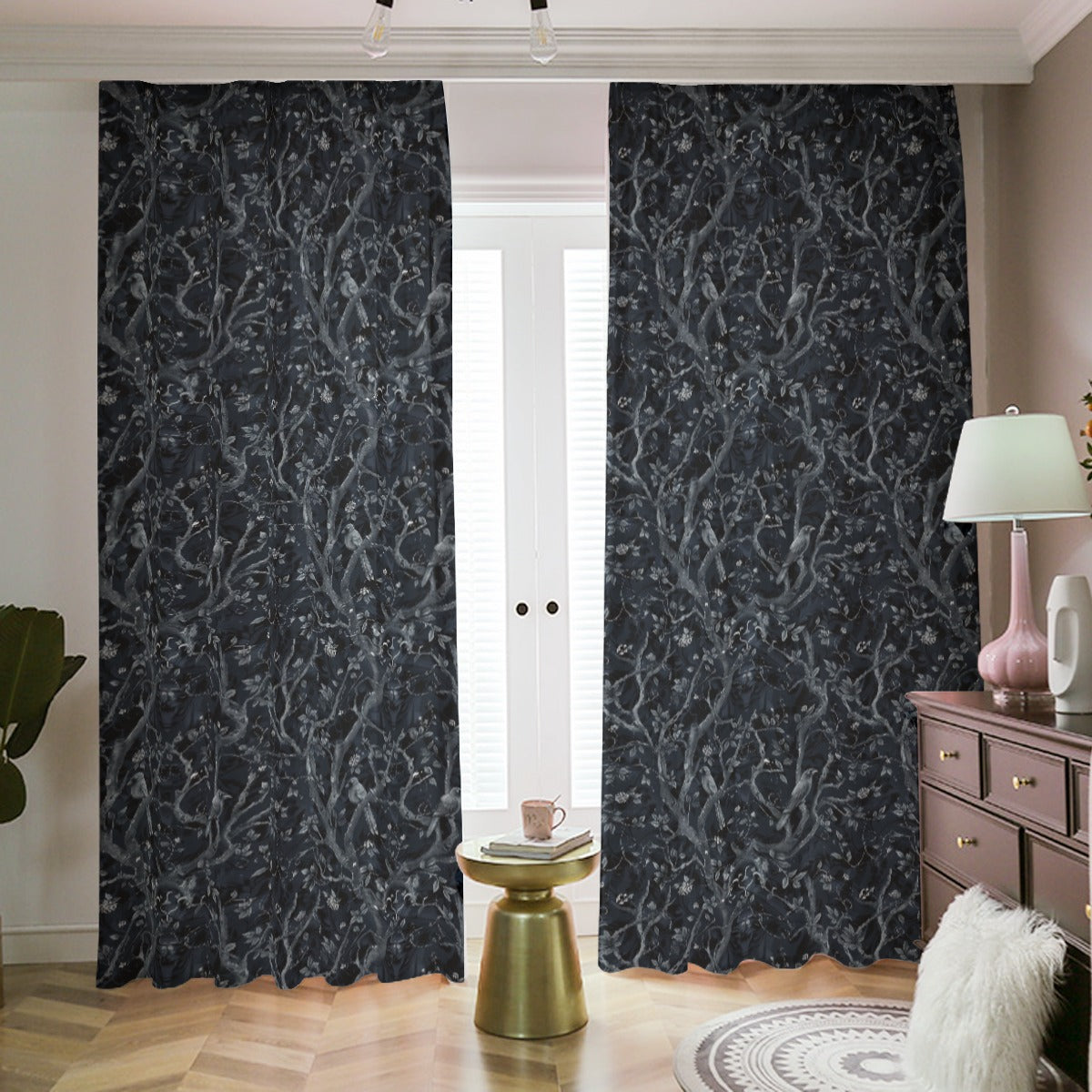 Tangled in Darkness Blackout Curtains - Shadow Threadz Crypt