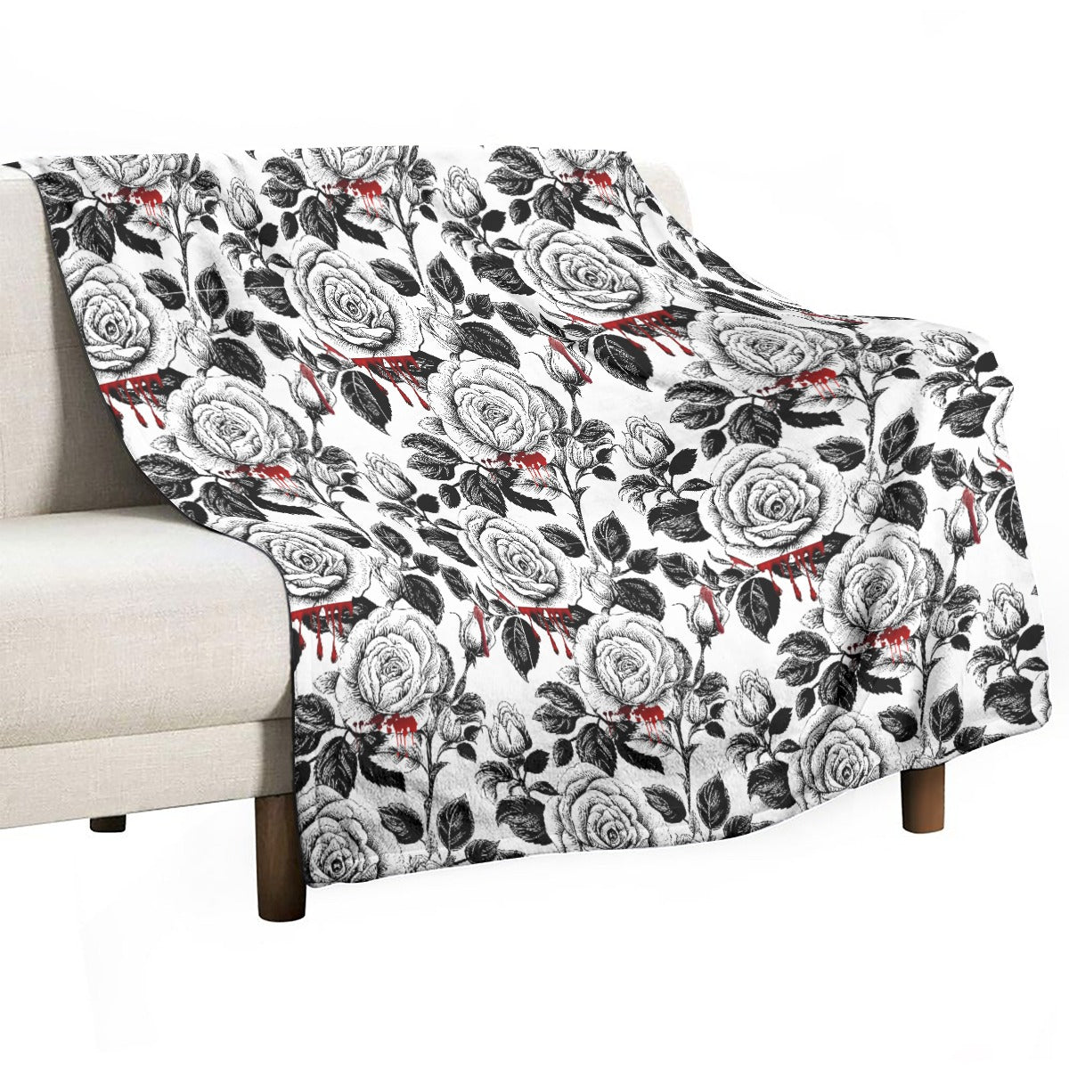 Love in Vein Flannel Blanket - Shadow Threadz Crypt