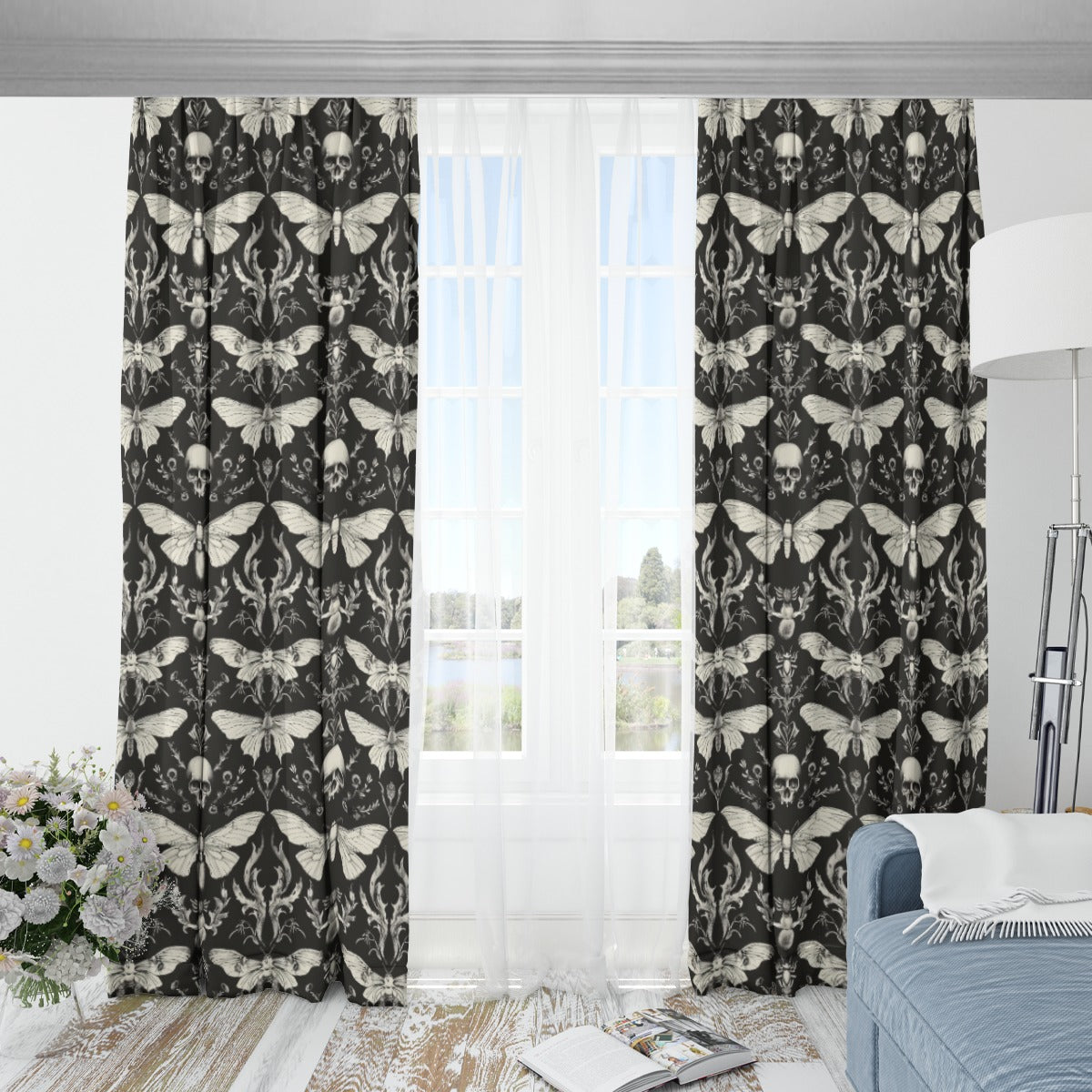 Death’s Veil Blackout Curtains - Shadow Threadz Crypt