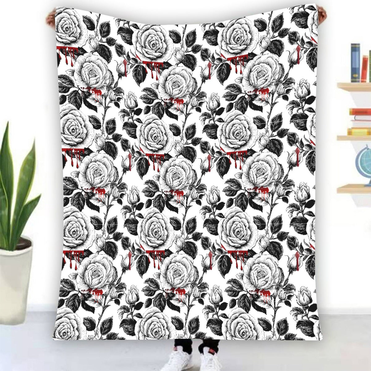 Love in Vein Flannel Blanket - Shadow Threadz Crypt