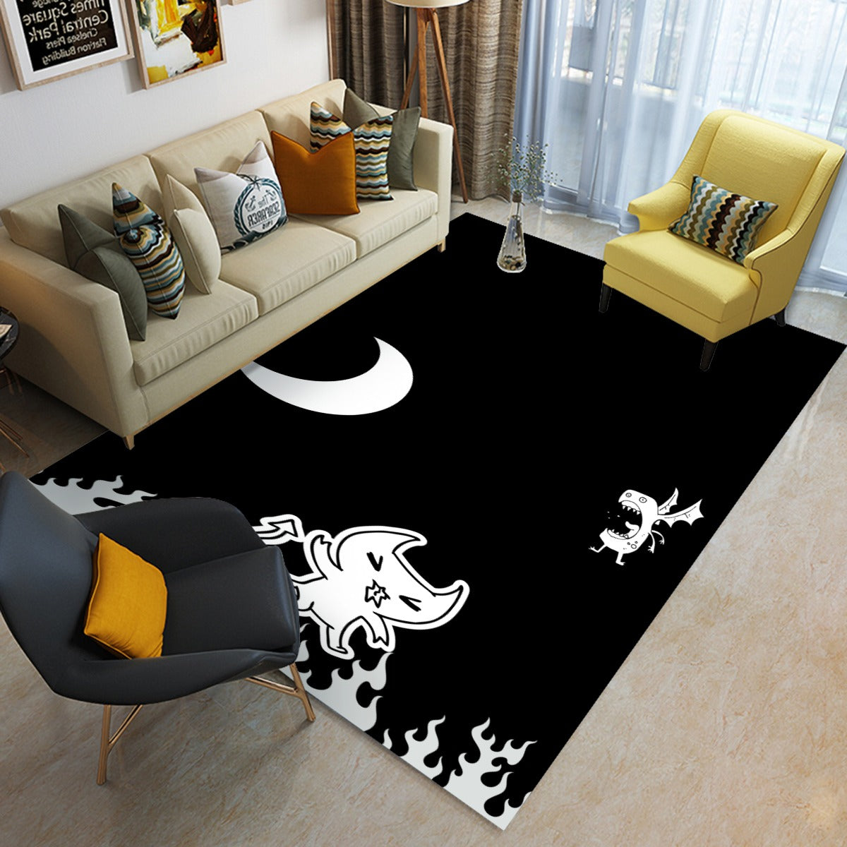 Inferno Whiskers Floor Mat - Shadow Threadz Crypt