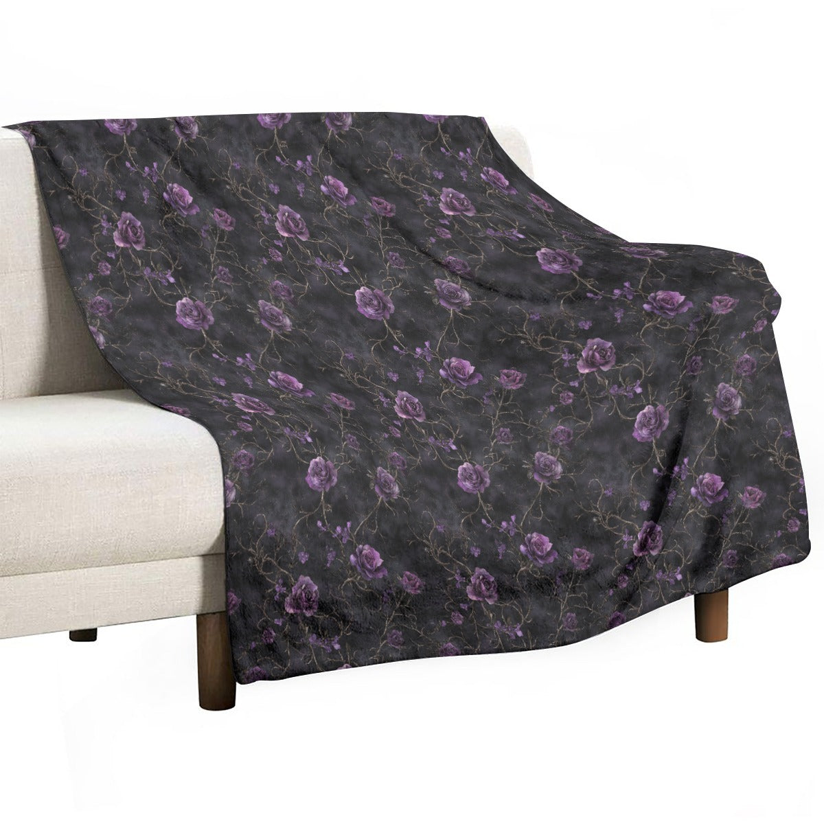 Amour Nocturne Flannel Blanket - Shadow Threadz Crypt