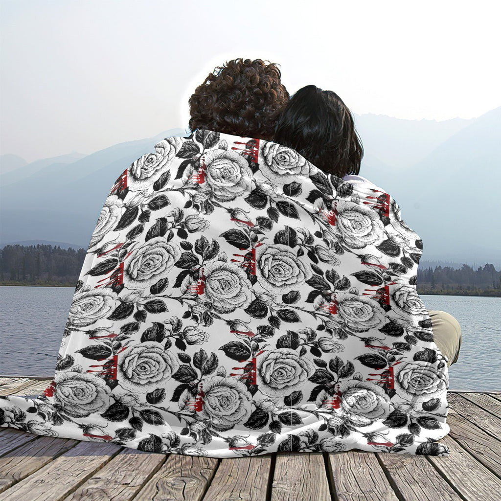 Love in Vein Flannel Blanket - Shadow Threadz Crypt