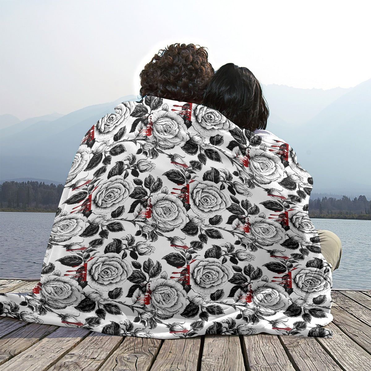 Love in Vein Flannel Blanket - Shadow Threadz Crypt