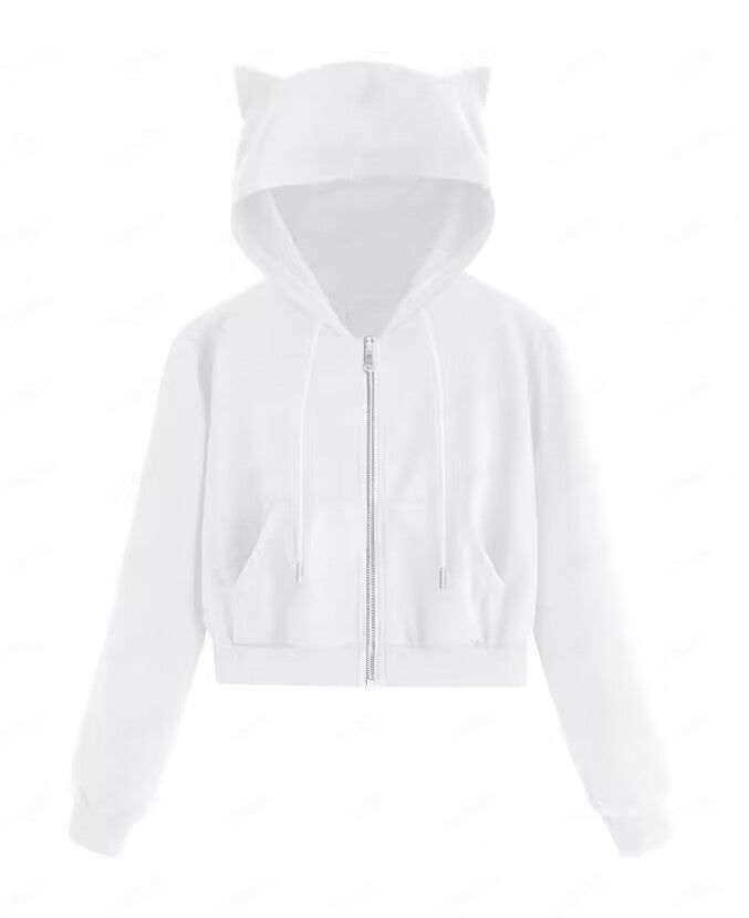 Shadow Prowl Kitty Ear Hoodie - Shadow Threadz Crypt