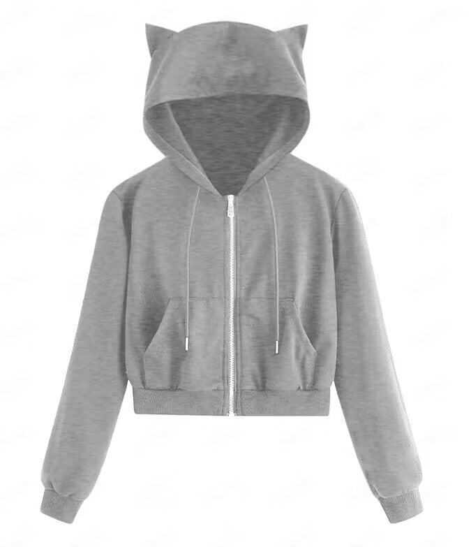 Shadow Prowl Kitty Ear Hoodie - Shadow Threadz Crypt